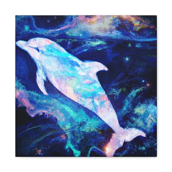 Dolphin in the Baroque - Canvas 16″ x 16″ / 1.25