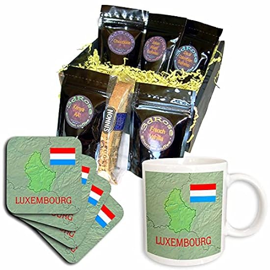 3dRose Image of Topographic Luxembourg Map With Flag - 