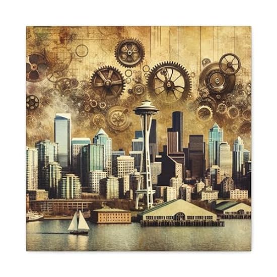 Mechanical Majesty in Seattle - Canvas 16″ x 16″ / 1.25