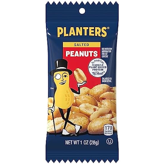 Planters Single Serve Salted Peanuts, 1 oz. bolsas (Pac