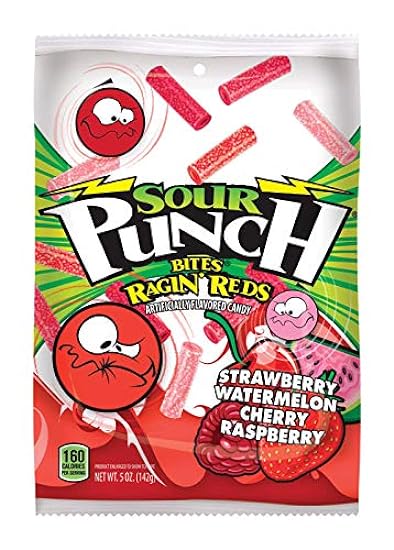 Sour Punch Bites Assorted Ragin´ Reds Candy 5 oz. 