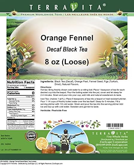 Orange Fennel Decaf Negro Tea (Loose) (8 oz, ZIN: 542832) - 3 Pack 626126045