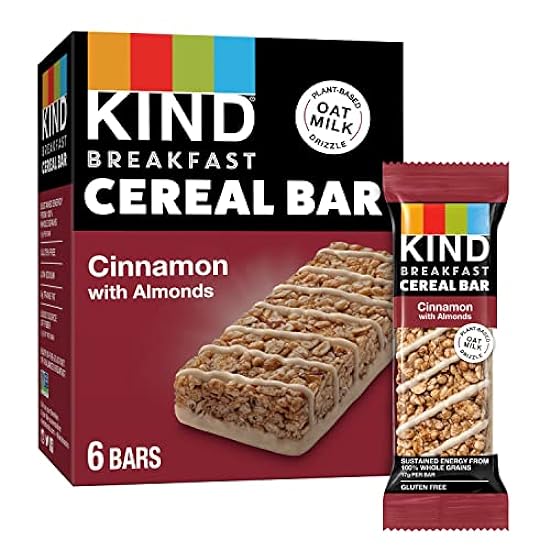 KIND Cereales para el desayuno Bars, Sin gluten Snacks, Cinnamon with Almonds, 9.3oz Box (36 Bars) 269588957