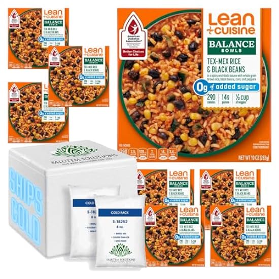 Salutem Vita - Lean Cuisine Meal Tex-Mex Rice and Negro Beans, Balance Bowls Microwave Meal, Frozen Rice and Beans Dinner, Dinner for One 10 oz - Pack of 8 979786056