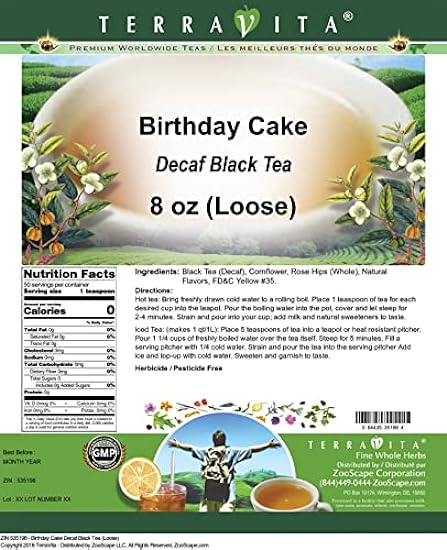 Birthday Cake Decaf Negro Tea (Loose) (8 oz, ZIN: 535198) - 3 Pack 688479115