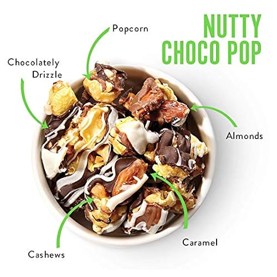 Funky Chunky Gourmet Popcorn, Chocolatey Popcorn, Pretzel, and Nutty Mixes, Gift Set, Nutty Choco Pop & Peanut Butter Cup Popcorn, 19-Ounce Canisters (Pack of 2) 570990803