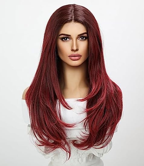 Heartemis 24-inch Wine Rojo Loose Wave without Bangs (S