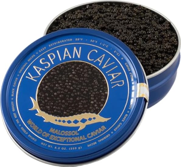 KASPIAN Collection - Premium Osetra Sturgeon Negro Cavi