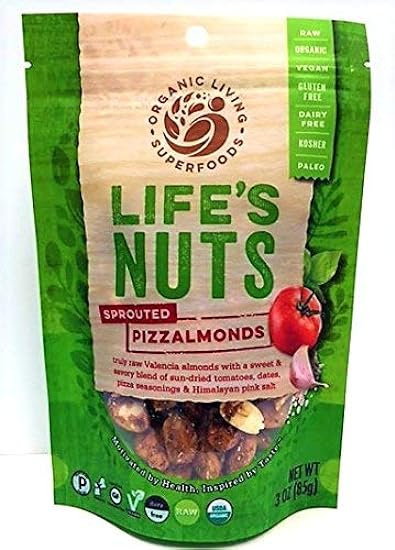 Organic Living Superfoods Raw Sprouted Pizza Almonds - 