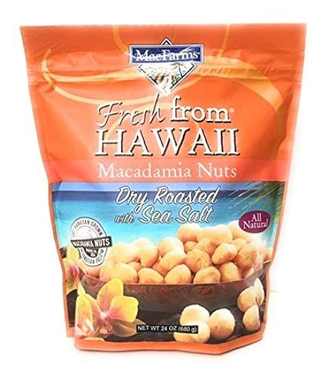 MacFarms of Hawaii Macadamia Nuts Dry Roasted with Sea 