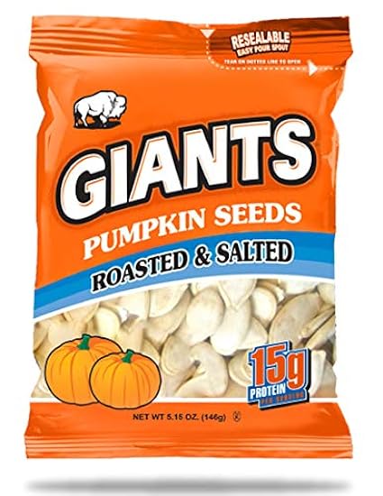 GIANTS Pumpkin Seeds, Roasted and Salted 5.15 oz. (Pack