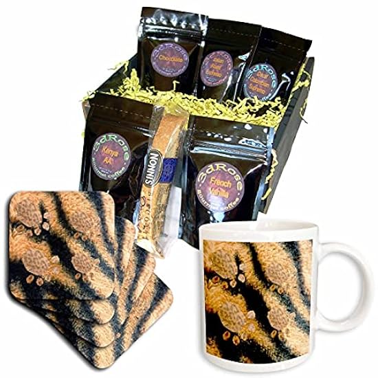 3dRose cgb_19072_1 Tigers Paw-Café Gift Basket, Multico