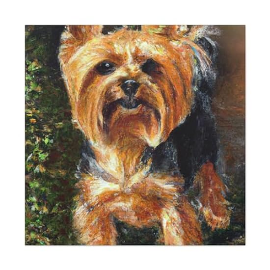 Cuddly Yorkshire Terrier - Canvas 36″ x 36″ / Premium G