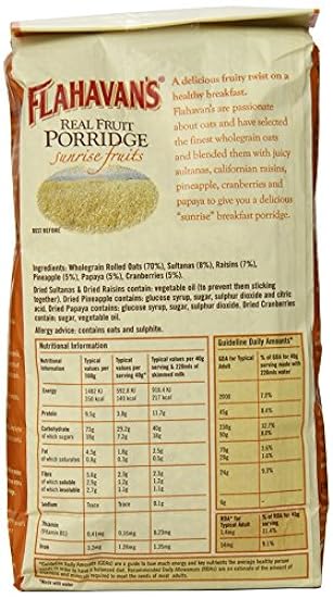 FLAHAVAN´S Real Fruit Porridge with Sunrise Fruits, Whole Grain Oats 22.05-Ounce bolsas (Pack of 4) 621761683