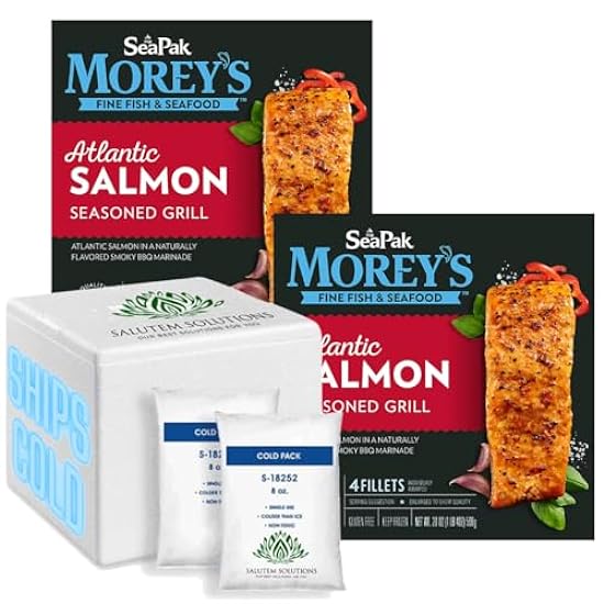 Salutem Vita - Morey´s Seasoned Grilled Atlantic Salmon, 4 fillets/ 1.25 lbs - Pack of 2 267654702