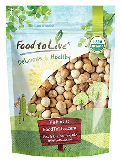 Organic Blanched Roasted Hazelnuts, 4 Pounds – Non-GMO, Dry Roasted Filberts, No Skin, Whole Nuts, Unsalted, Kosher, Vegan, Bulk. Keto Snack. Great for Baking, Salads, and Granola. 55031942