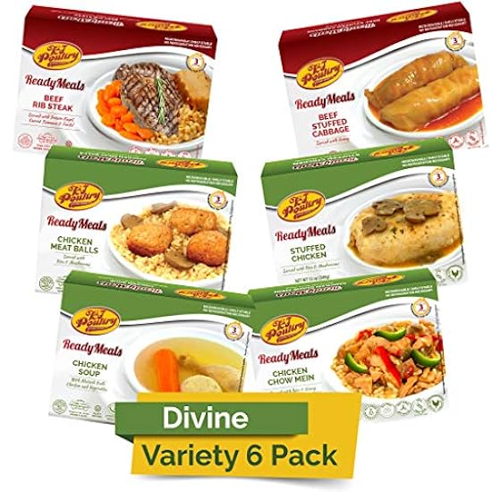 Kosher MRE Meat Meals Ready to Eat (6 Pack Divine Varie