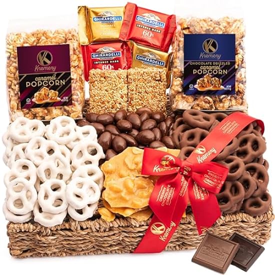 Kremery, Milk Chocolate Covered Pretzels Gift Basket in