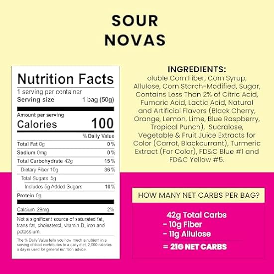 Snack Owl Vegan Sour Gummy Candy – Sin gluten, Low Calorie Candy - Guilt Free & Delicious Healthy Gummy Snacks - (Sour Nova) 47099410