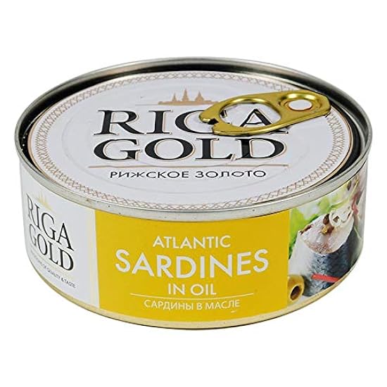RIGA GOLD Atlantic Sardines in Oil 6 PACK 240g 8.5oz LA
