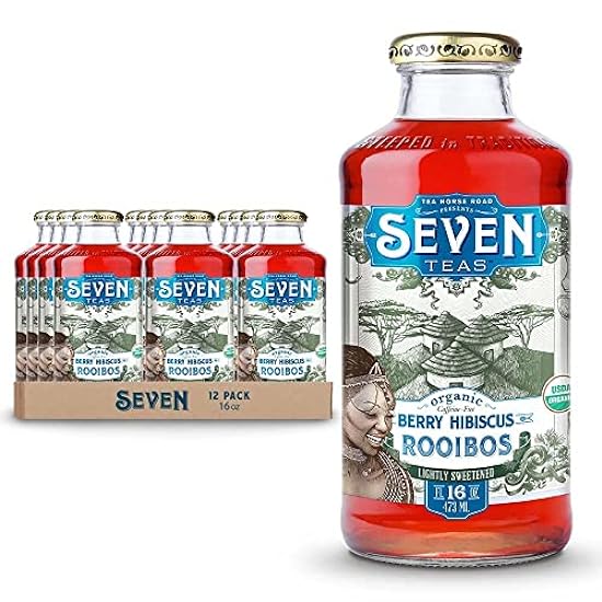 SevenTeas Berry Hibiscus Rooibos Tea, Organic Bottled I