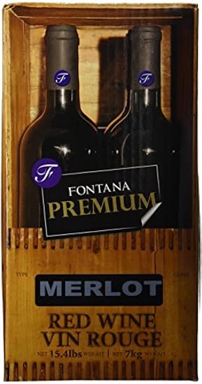 Fontana Merlot Wine Kit | Wine Making Ingredient Kit - 6 Gallon Wine Kit | Premium Ingredients for DIY Wine Making | Makes 30 Bottles of Wine 528295926