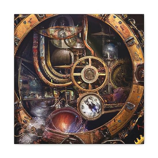 Clockwork Dreams Unfold - Canvas 16″ x 16″ / Premium Ga