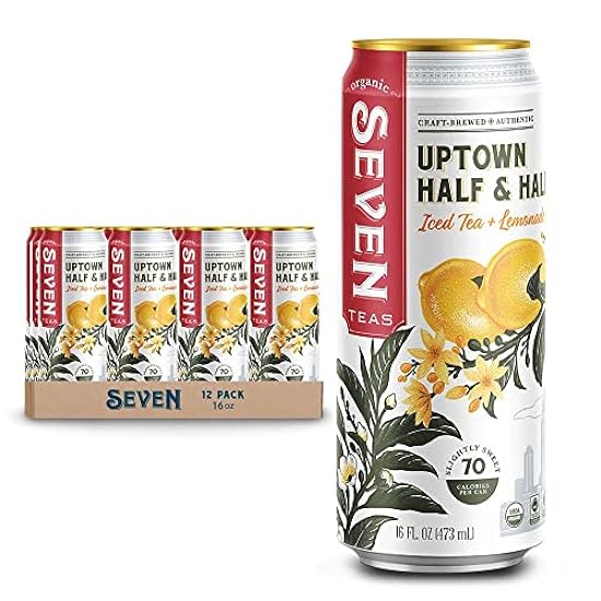 SevenTeas Uptown Half & Half Iced Tea and Lemonade, 16 