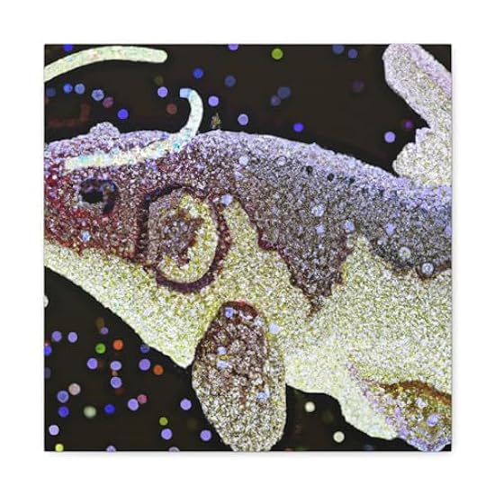 Corydoras Catfish Pointillism - Canvas 16″ x 16″ / Prem