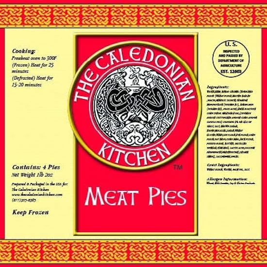 Caledonian Kitchen, Traditional Scottish Meat Pies (Pack of 24) 603466704