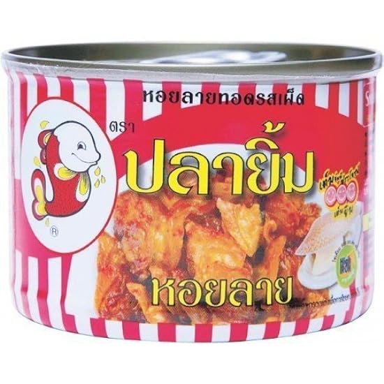 Fried Baby Clams with Chili Mariscos, Appetizer Sweet & Spicy High Iron - Pumpui Product of Thailand (1.41 Oz) X 2 Cans 720878865