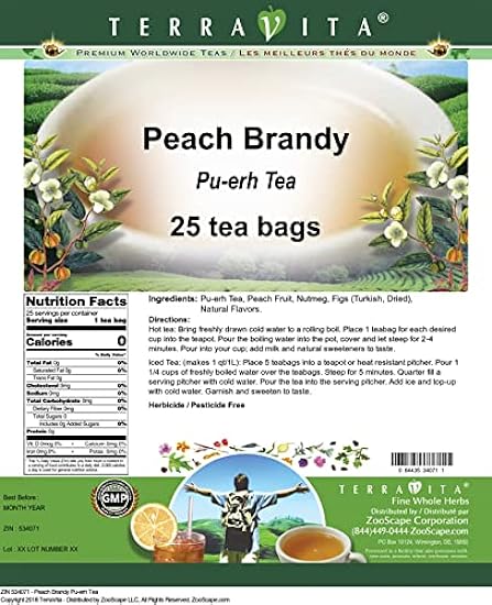 Peach Brandy Pu-erh Tea (25 tea bolsas, ZIN: 534071) - 3 Pack 144467226