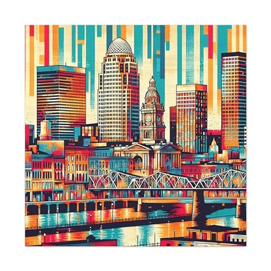 Louisville Lively Colors - Canvas 36″ x 36″ / 1.25