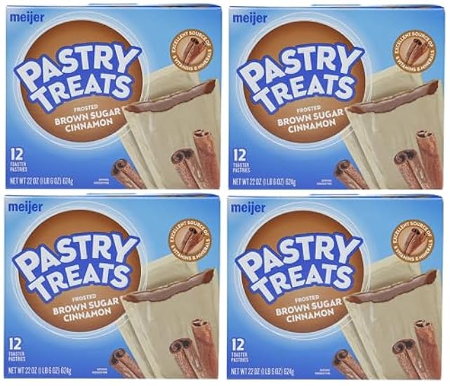 Pack Of 4 Brown Sugar Cinnamon Frosted Pastry Treats, 1