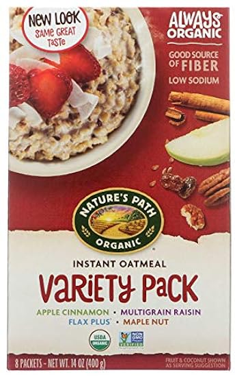 Natures Path Organic Hot Oatmeal - Variety Pack, 14 Oun