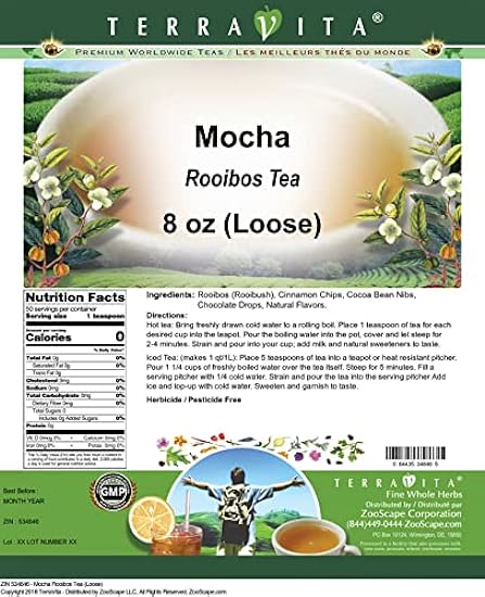 Mocha Rooibos Tea (Loose) (8 oz, ZIN: 534846) - 2 Pack 338444456