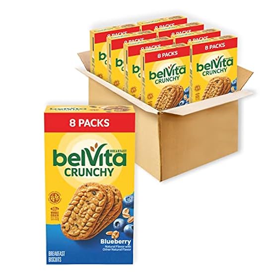 belVita Blueberry Breakfast Biscuits, 64 Total Packs, 8
