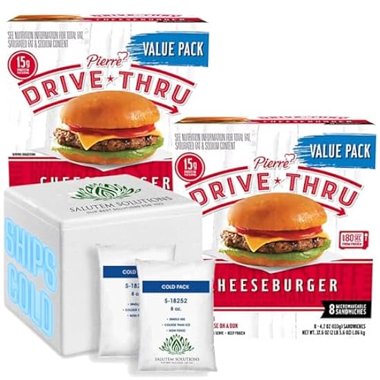 Salutem Vita - Pierre Drive Thru Cheeseburgers Value Pack, 8 ct - Pack of 2 553139679