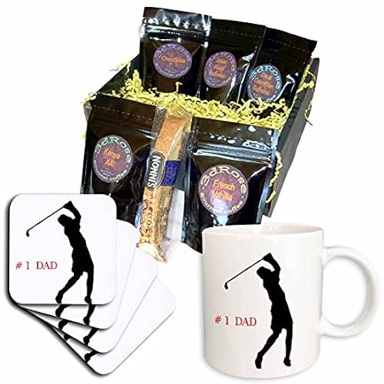 3dRose cgb_19979_1 Play Golf Dad-Café Gift Basket, Mult