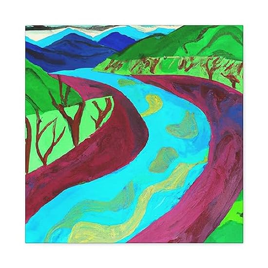 River in Fauvism Hues - Canvas 20″ x 20″ / Premium Gall