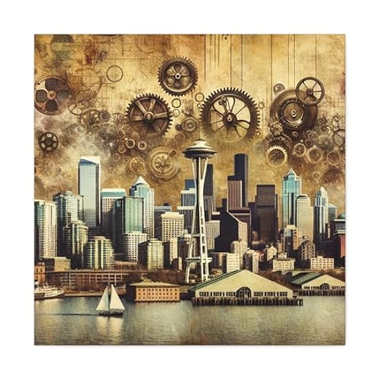 Mechanical Majesty in Seattle - Canvas 16″ x 16″ / 1.25