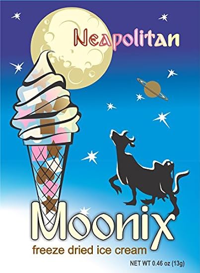 Moonix Freeze Dried Ice Cream. 10ct (Neapolitan) 485989