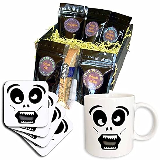 3dRose cgb_53725_1 Zombie Face-Café Gift Basket, Multic