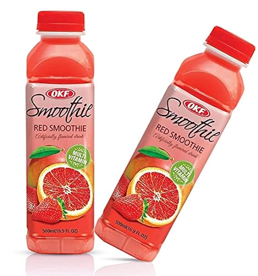 OKF Smoothie, Red, 16.9 Fluid Ounce (Pack of 20) 796337