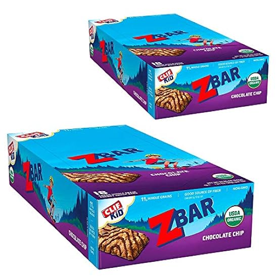 CLIF KID ZBAR - Organic Granola Bars - Chocolate Chip -