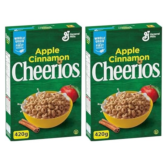 Cheerios Apple Cinnamon Cereal, 420g/14.8oz (Pack of 2)