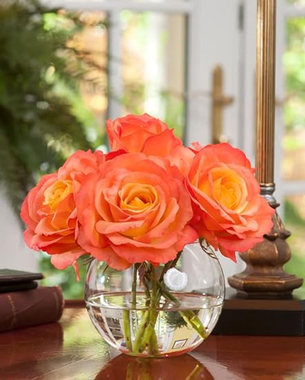 Rose Nosegay Silk Flower Arrangement - Tropicana 973715
