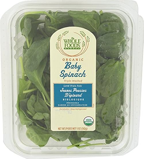 Whole Foods Market, Organic Baby Spinach, 5 oz 11754557