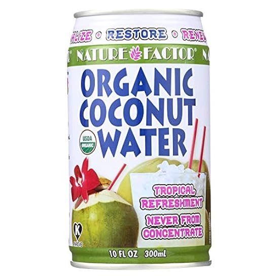 Nature Factor Organic Coconut Water - Case of 12 - 10.1 Fl oz. 483211374