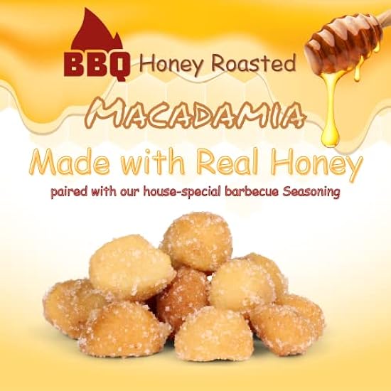 BBQ Honey Roasted Macadamia by It´s Delish, 2 lbs Bulk | Gourmet Macadamia Nuts in Honey Sugar Coating and Barbecue Seasoning, Sweet & Savory Nut Snack - Vegan, Kosher Parve 208584186